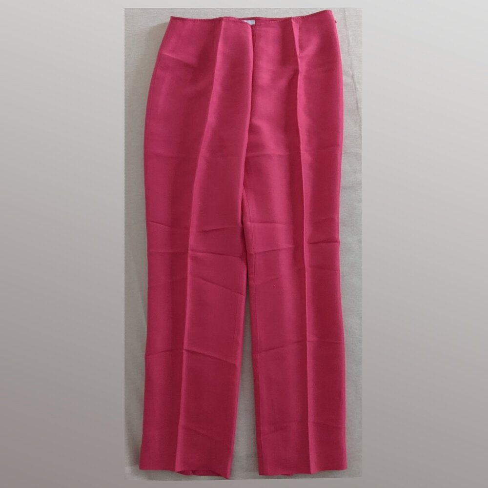 Ann Taylor LOFT Stunning HOT PINK 100% Silk Pants